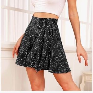 Amore Pacific Black Polka Dot Mini Skirt